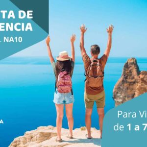 Tarjeta de asistencia nacional NA10 - Pasajeros de 1 a 74 años.